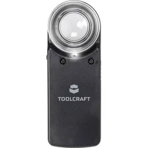 TOOLCRAFT 1303080 Handlupe mit LED-Beleuchtung Vergrößerungsfaktor: 15 x Linsengröße: (Ø) 20 mm