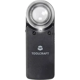 TOOLCRAFT 1303080 Handlupe mit LED-Beleuchtung Vergrößerungsfaktor: 15 x Linsengröße: (Ø) 20 mm