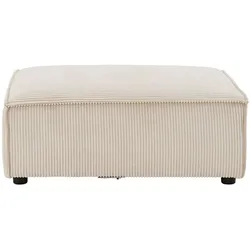 Juskys modulares Sofa Domas in Cord Beige - Ottomane - individuell kombinierbar