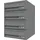 JU Hausbrieffachanlage 4-teilig, 300 x 440 x 380 mm, Stahl grau RAL 9007