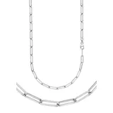 FIRETTI Collierkettchen FIRETTI "Schmuck Geschenk Silber 925 Armband Kette Ankerkette weit" Gr. 45, silber (silberfarben), Halsketten, Damen, 45, Silber 925 (Sterlingsilber), B: 3mm, Made in Germany, B:3mm