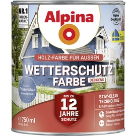 Alpina Wetterschutzfarbe deckend 0,75 L friesenblau