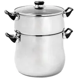 Crealys Couscous-Topf 24 cm schwarzem Bakelitgriff