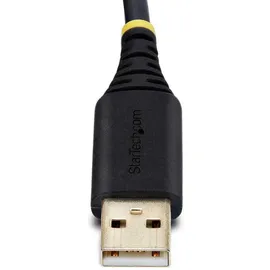 Startech 3m USB Null Modem Seriell Adapterkabel, USB-A auf DB9 RS232, FTDI, COM Retention, LED, wechselbare DB9 Schrauben und Muttern