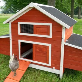 zooprinz Hühnerstall Betty 301 x 113 x 171 cm Rot