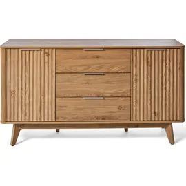 Jahnke Sideboard Wave 149,5 x 80 x 39,8 cm Braun / Weiß