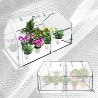 ACXIN Foliengewächshaus Tomatenhaus Frühbeet mit Spitzdach Niedriges Gewächshaus Atmungsaktiv Insektenabweisend Pflanzenhaus für Gemüse Kräuter Tomaten Garten Balkon Weiß 180 x 90 x 90 cm
