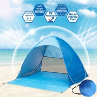 Strandmuschel Pop-up, Xndryan Tragbar Strandzelt, Sun Shelter für 2-3 Personen, UV-Schutz Beach Zelt für Familie, Strand, Camping, Garten