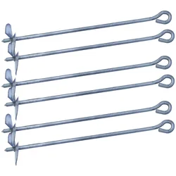 Bodenanker WEKA "Tabaluga Befestigungsanker – Set 2", silber, Bodenanker, Kinder, H: 52cm, Stahl, 6 Stück, 52 cm