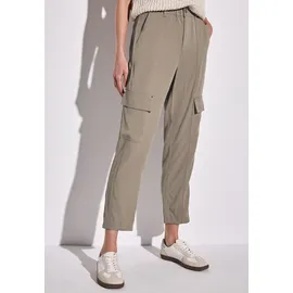 STREET ONE Paperbag Hose Cargo-Look Grau 44
