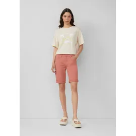 QS Catie Jeansshorts Slim Fit Mid Rise Orange 34