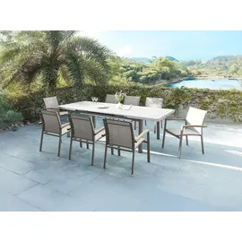 vente-unique Gartenmöbel-Set 8-tlg. Taupe