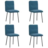 vidaXL Esszimmerstühle 4 Stk. Blau Samt