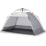 vidaXL Strandzelt 2 Personen Grau Quick Release Wasserdicht