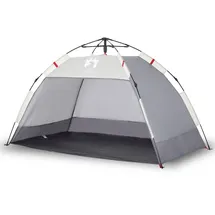 vidaXL Strandzelt 2 Personen Grau Quick Release Wasserdicht