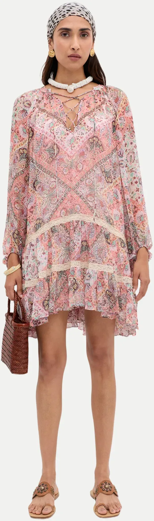 Georgette-Kleid Miyah Mehrfarbig S