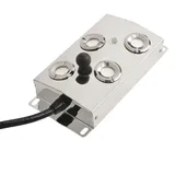 Advokingtap Vielseitiger Zerstäuber für Fischteich, Steingarten, Landschaft, Wasserlandschaft, Dekoration, leiser Betrieb, einfache Installation, 2–10 Düsen, weiß (Vierkopf)