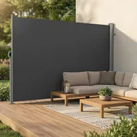 Songmics Seitenmarkise 180 x 400 cm grau Eisen