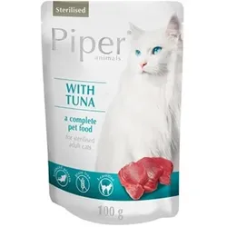 DOLINA NOTECI PIPER Thunfischbeutel 100g Nassfutter für Katzen nach der Sterilisation