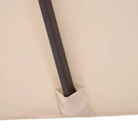 Outsunny Marktschirm mit Handkurbel 460 x 270 cm beige