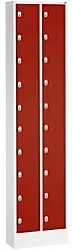 C+P Serie 8070 Metall Schließfach 20 Türen Zylinderschloss 460 x 200 x 1.950 mm Lichtgrau 80700-203 S10080