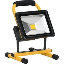vidaXL LED-Strahler Wiederaufladbar mit Handgriff 30W Kaltweiß