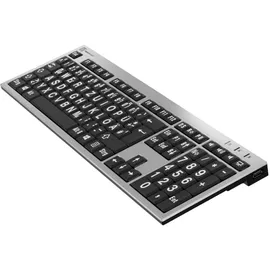 LogicKeyboard Apple XL Print DE schwarz/weiß (LKB-LPRNTWB-AJPU-DE)