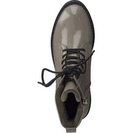 TAMARIS COMFORT Damen Stiefeletten zum Schnüren aus Leder Plateau Comfort Fit, Braun (Taupe - 38 EU