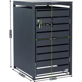 Zelsius Mülltonnenbox 68 x 80 x 117 cm anthrazit