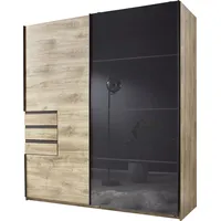 WIMEX Schwebetürenschrank Oldenburg in Grau/Eiche ca. 180x198x64cm