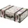 HMF Vintage Deko Koffer aus Holz, Aufbewahrungsbox mit Deckel und Ledergriff, stilvolle Aufbewahrung und Geschenkidee, Barock 38 x 26 x 13 cm
