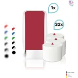 Blanc HYGIENIC SET: 1x Toilettenpapierspender Doppelrollen Blanc Cosmos + 32 Toilettenpapierrollen Long Life 3L - PRODUKTSET