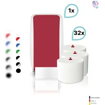 Blanc HYGIENIC SET: 1x Toilettenpapierspender Doppelrollen Blanc Cosmos + 32 Toilettenpapierrollen Long Life 3L - PRODUKTSET