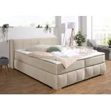 Home Affaire Boxspringbett »Chelles« inkl. Kaltschaumtopper, in 5 Breiten und 3 Matratzenarten beige
