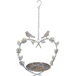 Vogeltränke AMBIENTE HAUS, grau, B:29cm H:30cm T:16cm, Metall, Haustiertränken