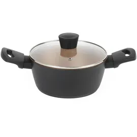 Russell Hobbs RH01669BEU7 Antihaft kochtöpf, 20cm / 2.6L Ungefähre Füllmenge, PFOA Frei töpf mit Glas deckel, abriebfest Suppentopf, induktion geeignet und spülmaschinenfest, Opulence Kollection
