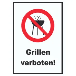 Grillen verboten Schild A5 (148x210mm)