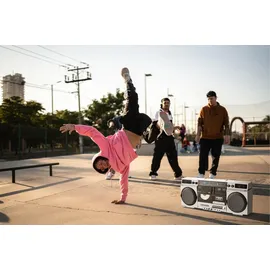 Medion LIFE P66538 Retro-Boombox silber