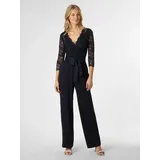 Swing Jumpsuit mit Spitzenbesatz, Marine, 42