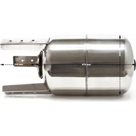 Wiltec Edelstahl Ausdehnungsgefäß 3 bar 50 l Grau