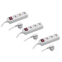 Meister Craft Steckdosenleiste 3-fach 3 m Weiß 3 St.