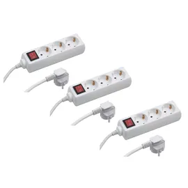 Meister Craft Steckdosenleiste 3-fach 3 m Weiß 3 St.