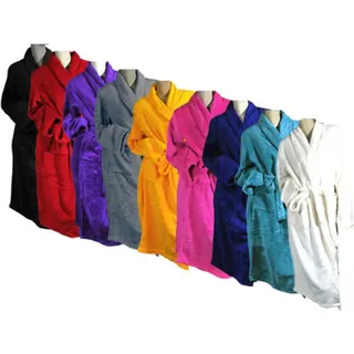 Bademantel Uni Microfaser Saunamantel Morgen Mantel Damen & Herren v. Modelle Farbe: Rot Größe: S/M - Rot - S/M