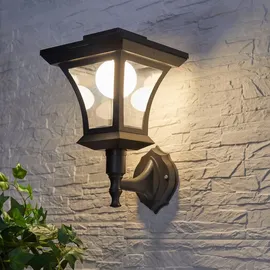 NORTHPOINT LED 3in1 Solar Gartenlaterne schwarz Dämmerungssensor 20lm IP44