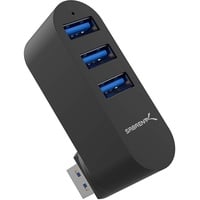 Sabrent USB hub 3.0, USB Adapter, drehbar USB Verteiler, Aluminum mehrfach verlängerung, für PS4/PS5, Gaming PC, Laptop, USB Stick, drucker, Keyboard, MacBook, und mehr (HB-R3MB)