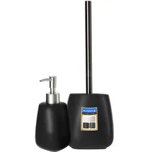 Kadax Badezimmerset Badaccessoire-Set Schwarz