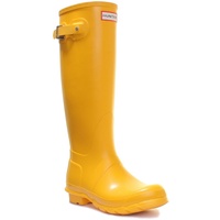 Hunter Originale Frauen-Glanz-Großer Regenstiefel in Oliv (36; Gelb)