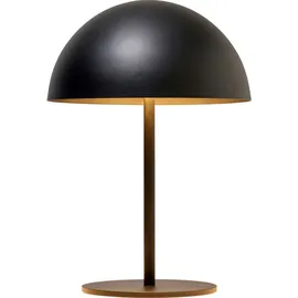 NORTHPOINT LED Metall Akku Tischlampe in Pilzform 28cm hoch Touch-Schalter Outdoor Lampenschirm Terassenleuchte Schwarz,