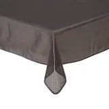 Tischdecke Outdoor Wetterfest, rutschfest & UV-Beständig in 7 Farben - Karo-Design - Weichschaum PVC Tischdecke Abwaschbar & Waschbar bei 30°C - Gartentischdecke Oval 140x180 cm Grau