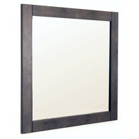 Clever-Moebel Wandspiegel Massivholzrahmen Spiegel Holzspiegel Kiefernholz grau